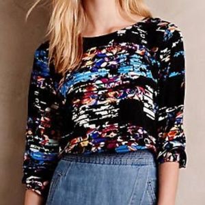 RARE - Anthropologie Zama Silk Blouse - Yumi Kim - XS